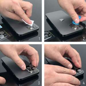 Edzett üveg 9h a kamera iphone 15 plus teljes kamera üveg fekete 94900942 - Wozinsky