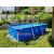 Intex rectangular metal frame pool in garden