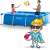 Intex Metal Frame Pool, 300x200x75cm, people playing in the pool