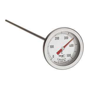 Bimetál oven thermometer 0°...+500°C 14.1035.60, stainless steel, oven thermometer, pizza oven thermometer, wood-fired oven thermometer, bread oven thermometer, grill thermometer, smoker thermometer - Kitchen tool