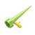 Green self watering spike for plants, angled view