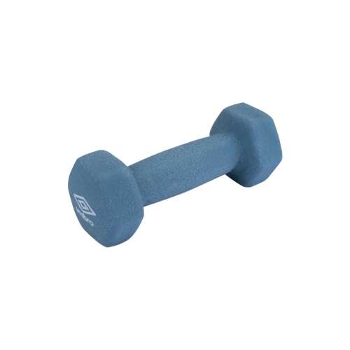 Hantle Umbro 1 kg, niebieskie, pokryte neoprenem, sześciokątny kształt