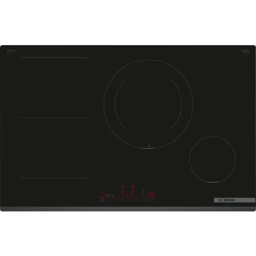 Bosch Serie 6 PVS831HC1E 80cm schwarzes Induktionskochfeld, Draufsicht