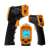Infrared thermometer, non-contact temperature measurement, -50 to 500°C, digital display, laser pointer, handheld, black and yellow