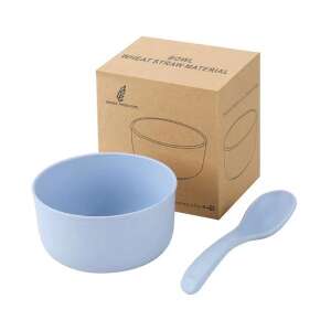 Kék búzaszalma tál és kanál készlet, Green Producers márka - Tál