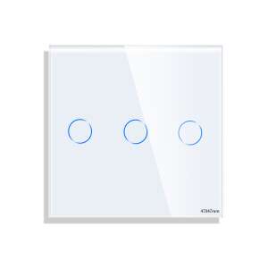 LUXION Hármas Érintőkapcsoló - Üveg Panel - 47x47mm