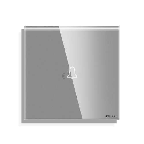 LUXION üveg ajtócsengő gomb, 47x47mm, kompatibilis LUXION modulokkal