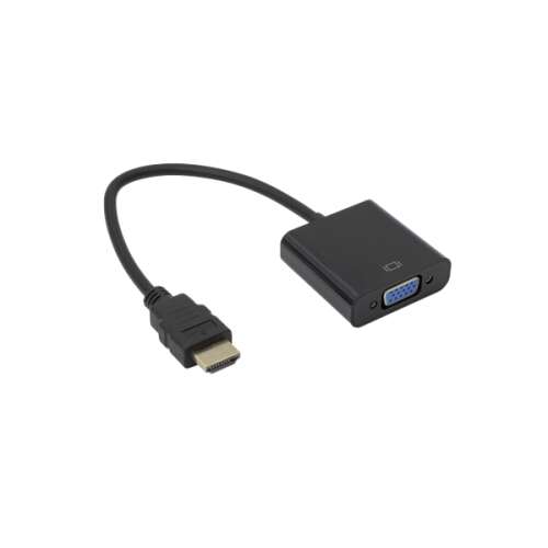 HDMI to VGA adapter, convert HDMI signal to VGA, black, 1920x1200 resolution