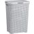 Coș de rufe Curver Style 60L gri deschis cu aspect de ratan și capac