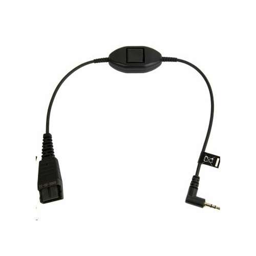 Kabel Jabra QD z wtyczką TRS 2,5 mm, długość 0,3 m, z przyciskiem do odbierania połączeń