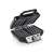 Tristar WF-2195 waffle maker, black, open, showing waffle plates