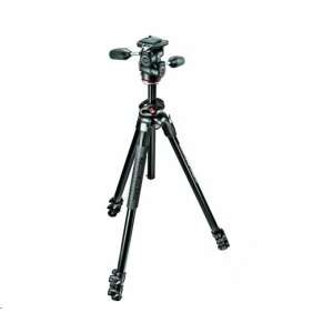 Manfrotto Hobbyist 290 Dual Kit Stativ mit 3-Wege-Kopf, schwarz - Foto, Video & Optik