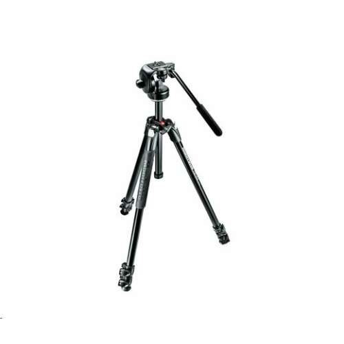 Manfrotto Hobbyist 290 Xtra állvány szett 2-utas fejjel, alumínium, fekete