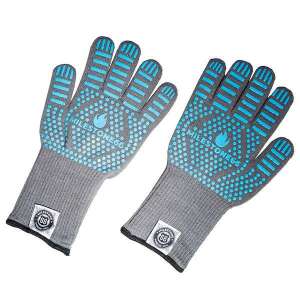 Milestone66 Grey-Blue Aramid Grill-BBQ Gloves 94938174 - Oven Mitt