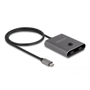 Delock USB 10 Gbps USB Type-C  kapcsoló 2 az 1-ben Kétirányú 8K
