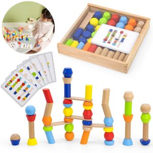 Viga Fagyöngy Holzbausteine Spiel Collage - Entwicklungsspiele für Kinder im Kindergartenalter