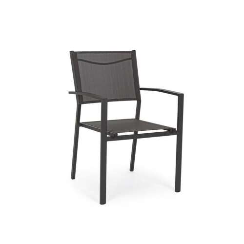 Hilde rakásolható kerti szék, antracit - 57x60x88 cm