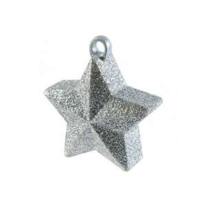 Csillogó Glitteres Ezüst Csillag Léggömbsúly - 170 gramm 94958951 
