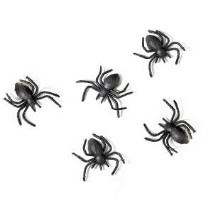 Dekorációs Fekete Pókok - 3 cm, 10 db-os