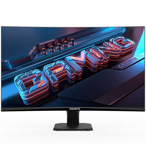 GIGABYTE GS27FC 27 inch curved gaming monitor, 180Hz refresh rate, 1ms response time, FHD resolution, HDMI and DP ports