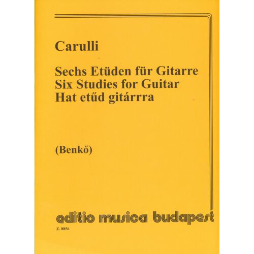 Ferdinando Carulli: Hat etűd gitárra 136048229 - Művészeti könyv