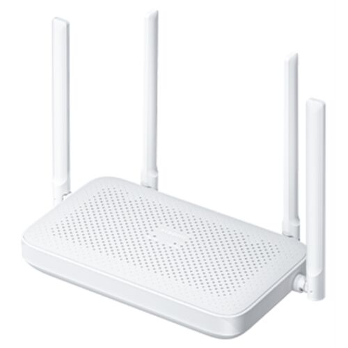 Router Xiaomi AX1500 Wi-Fi 6, Alb, prim-plan, vedere unghiulară