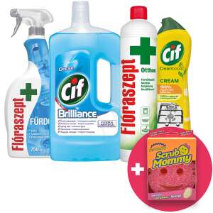 Cif + Flora Sept Cleaner Package + Gift Scrub Mommy Sponge