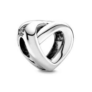 Pandora stílusú ezüst charm - Fonott szív 94966786 Nőknek