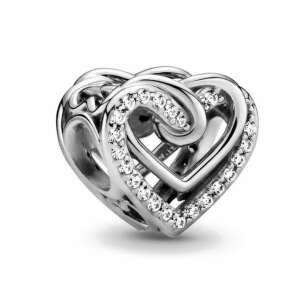 Pandora stílusú  ezüst charm - Szívcsavar 94966878 Nőknek
