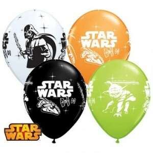4 db Star Wars latex lufi szett, Darth Vader, Yoda és Star Wars logóval - Qualatex
