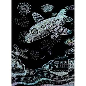 Avenir Közlekedési Motívumú Karckép Készítő Szett - 8 Stencil