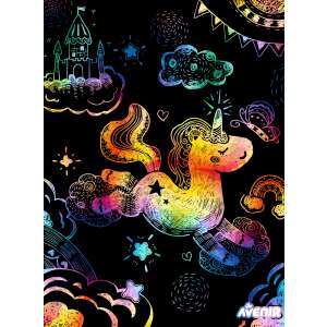 Avenir Scratch Art Unicorns, rainbow unicorn scratch art - Arts & crafts kit