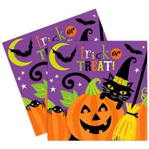 Halloween Parti Szalvéta - Boszorkány és Tök - 16 db - 33x33 cm