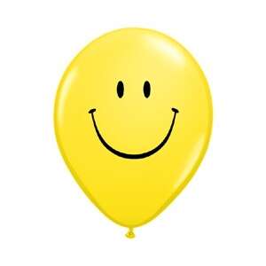 11 inches-es sárga mosolygós Qualatex latex lufi - Qualatex
