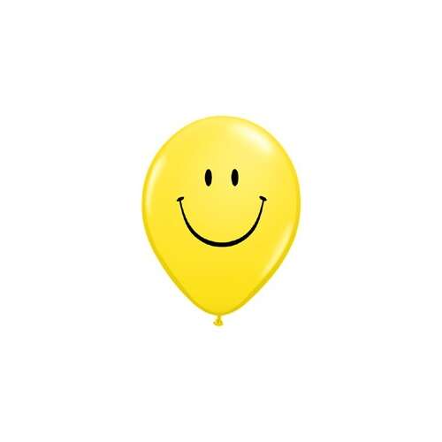 11 inches-es sárga mosolygós Qualatex latex lufi