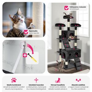 Mogli Macskafa - Wieża do zabawy i drapania - 170cm 131673097 - Zwierzęta gospodarskie
