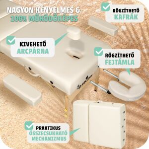 Tectake Stół do masażu - 3-strefowy - Składany - 191/218cm 131672816 - Uroda i zdrowie