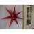 Piros papír csillag LED fényekkel, 60cm, lógó dísz otthoni környezetben