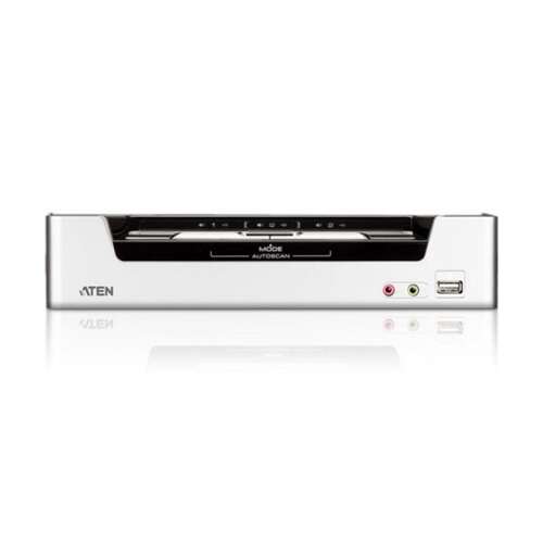 ATEN CS1792-AT-G 2PC USB HDMI + Audio KVM kapcsoló, 2 számítógép kapcsoló, több számítógép vezérlése egyetlen billentyűzettel, egérrel és monitorral - KVM switch