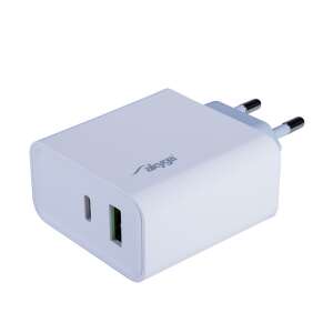 Ładowarka USB Akyga AK-CH-14 QC3.0 5-20V/3A/45W z portami USB-C i USB-A - Karta sieciowa