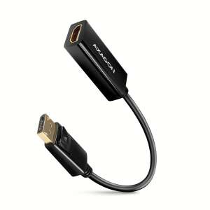 Axagon RVD-HI14N DisplayPort - HDMI 1.4 adapter, 4K/30Hz, fekete - DisplayPort átalakító