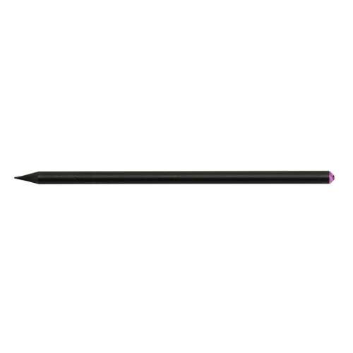 Ceruza, fekete, rózsaszín SWAROVSKI® kristállyal, exkluzív, 17cm, ART CRYSTELLA®