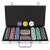MALATEC Texas Hold'em Poker Set open aluminum case with all components