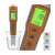 BIGST7REN 4 in 1 water quality tester with LED display, showing pH and temperature readings in a glass of water