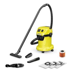 Karcher WD 3 P V-17/4/20 vysávač na mokré a suché vysávanie, žltý, s príslušenstvom - Karcher