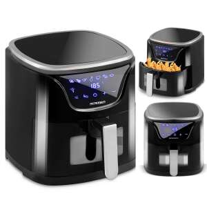 Berdsen 5L Air Fryer, black and silver, multiple views - Air fryer