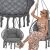 Springos grey macrame hanging chair collage with model