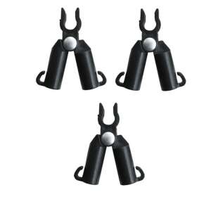 3 Stück schwarze Kunststoff-Pflanzenspalierverbinder - Pflanzensäulen