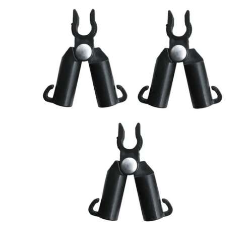 3 db fekete műanyag növényfuttató állvány összekötő