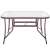 Springos garden table with glass top, 120 x 70 x 70 cm
